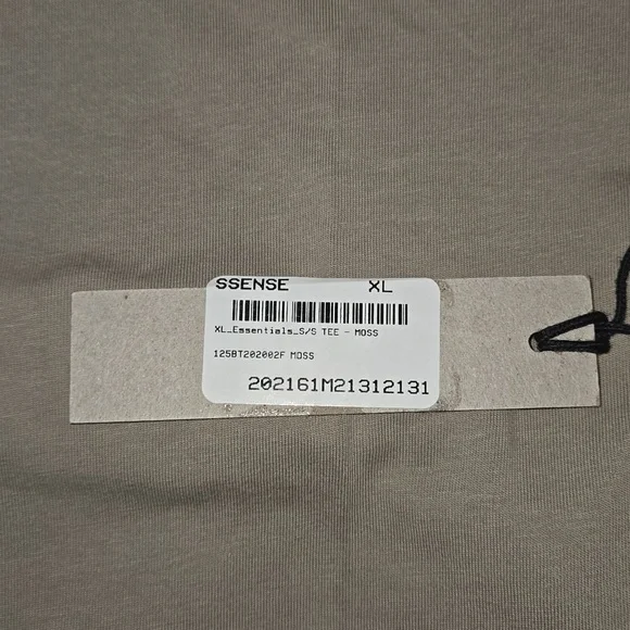 Essentials Fear of God Men's Short Sleeve T-Shirt Moss Size XL NWT - Picture 7 of 13